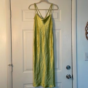 ASOS DESIGN Green Satin Dress